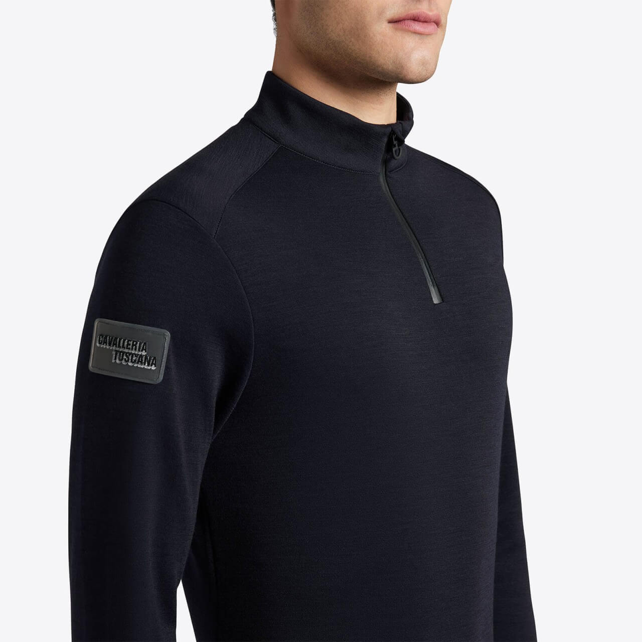 Cavalleria Toscana Pullover Herren CT Tech Wool Half Zip Training L/S Turtleneck HW 2024 Cavalleria Toscana Pullover Herren CT Tech Wool Half Zip Training L/S Turtleneck HW 2024