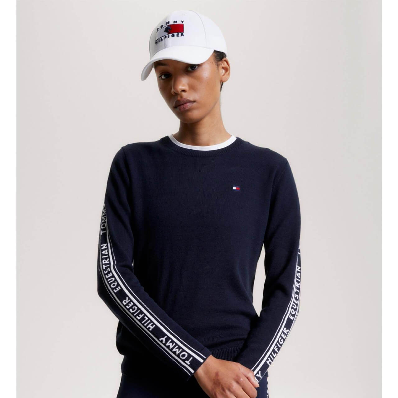 Tommy Hilfiger Equestrian Hoodie Damen Seattle Jacquard Logo Sweater FS 2024 Tommy Hilfiger Equestrian Hoodie Damen Seattle Jacquard Logo Sweater FS 2024