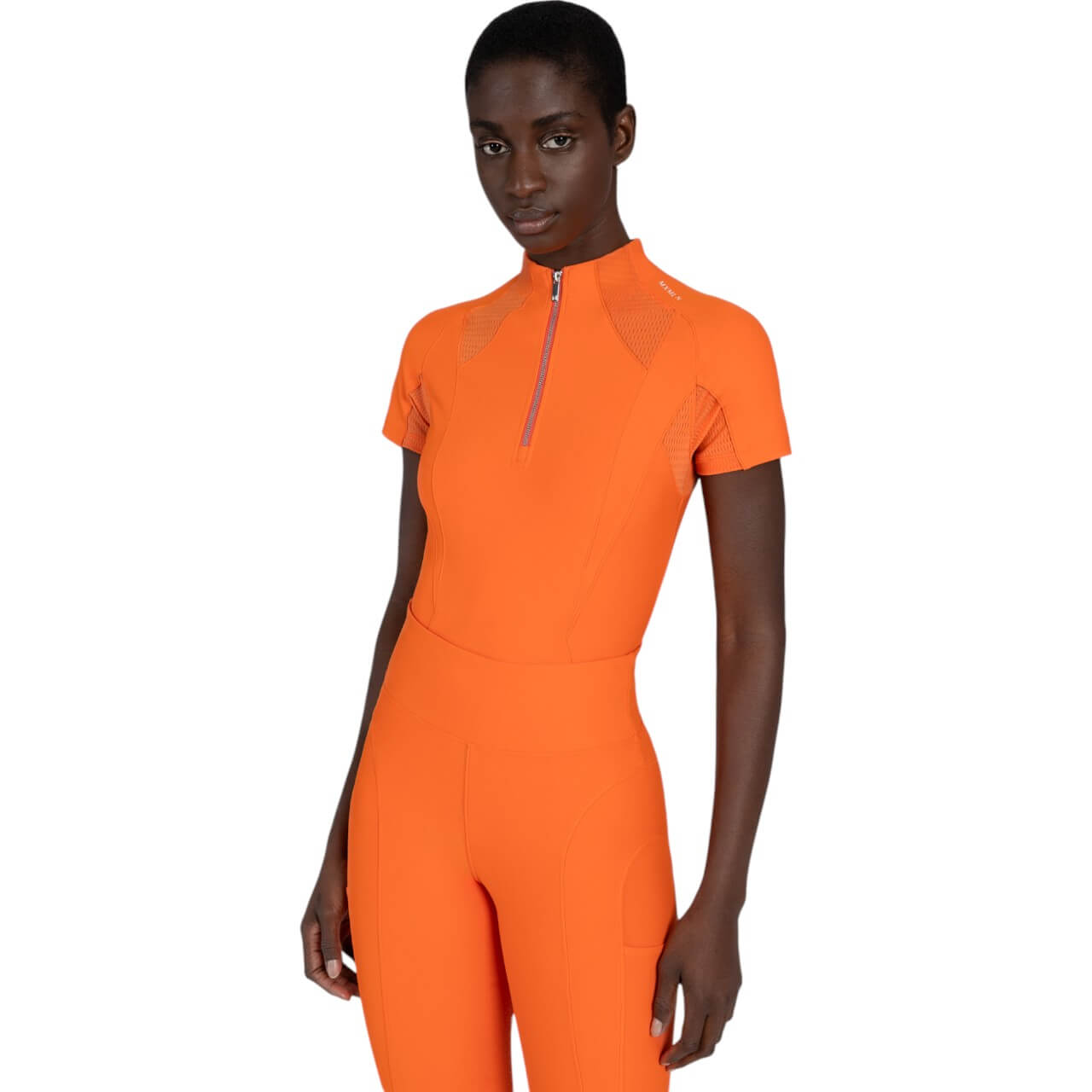 Maximilian Equestrian Baselayer Damen Kurzarm Frame Funktionsshirt Tangerine XS | kavalio - für mich und mein Pferd