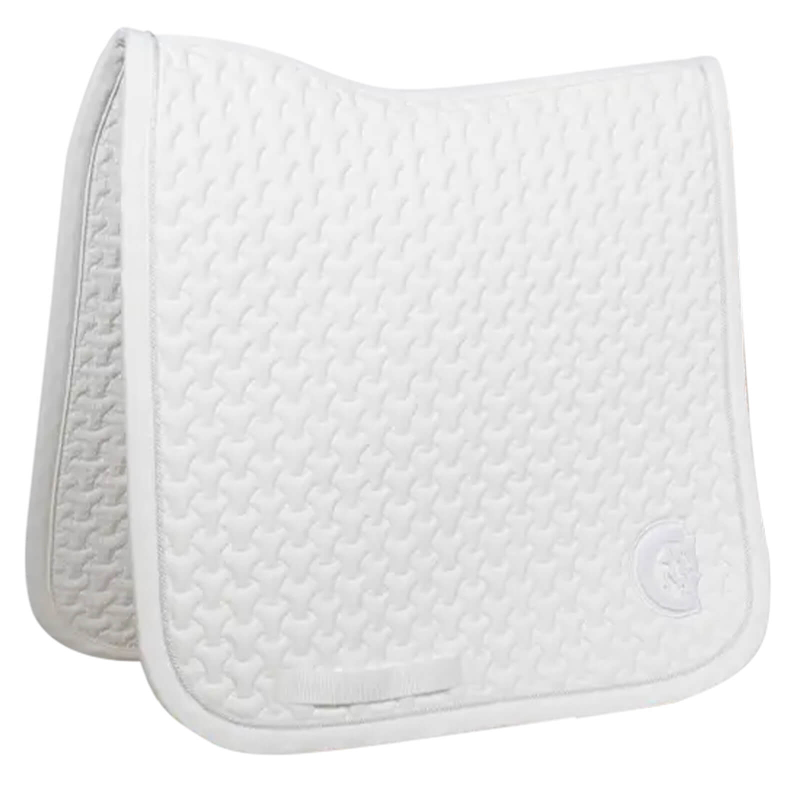 Kentucky Horsewear Schabracke Dressage Plaited 3D Logo Dressurschabracke Weiß Full | kavalio - für mich und mein Pferd