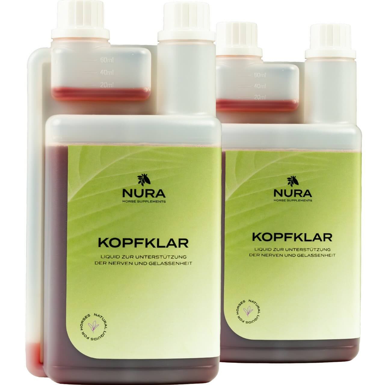 NURA HORSE SUPPLEMENTS Nerven Liquid Kopfklar 2er Set Ergänzungsfuttermittel Doppelpack NURA HORSE SUPPLEMENTS Nerven Liquid Kopfklar 2er Set Ergänzungsfuttermittel Doppelpack