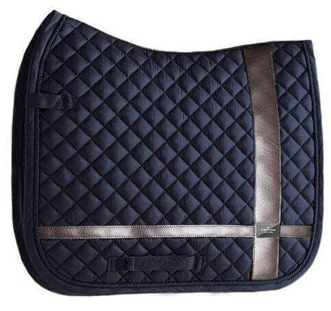 Equestrian Stockholm  Dressurschabracke Leather Deluxe Silver Equestrian Stockholm  Dressurschabracke Leather Deluxe Silver