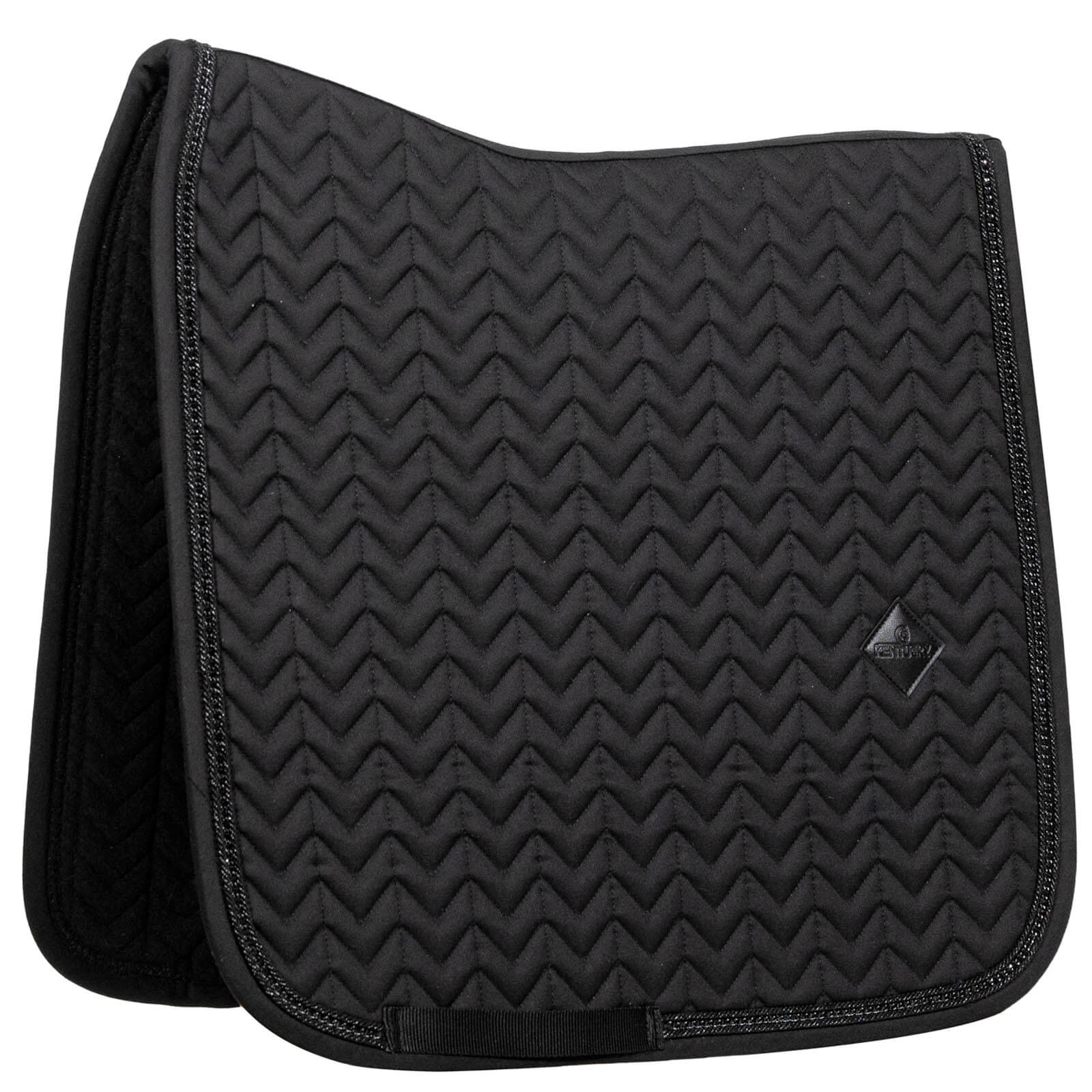 Kentucky Horsewear Schabracke Dressur Saddle Pad with metal chain Dressurschabracke Metallkordel Black Full | kavalio - für mich und mein Pferd