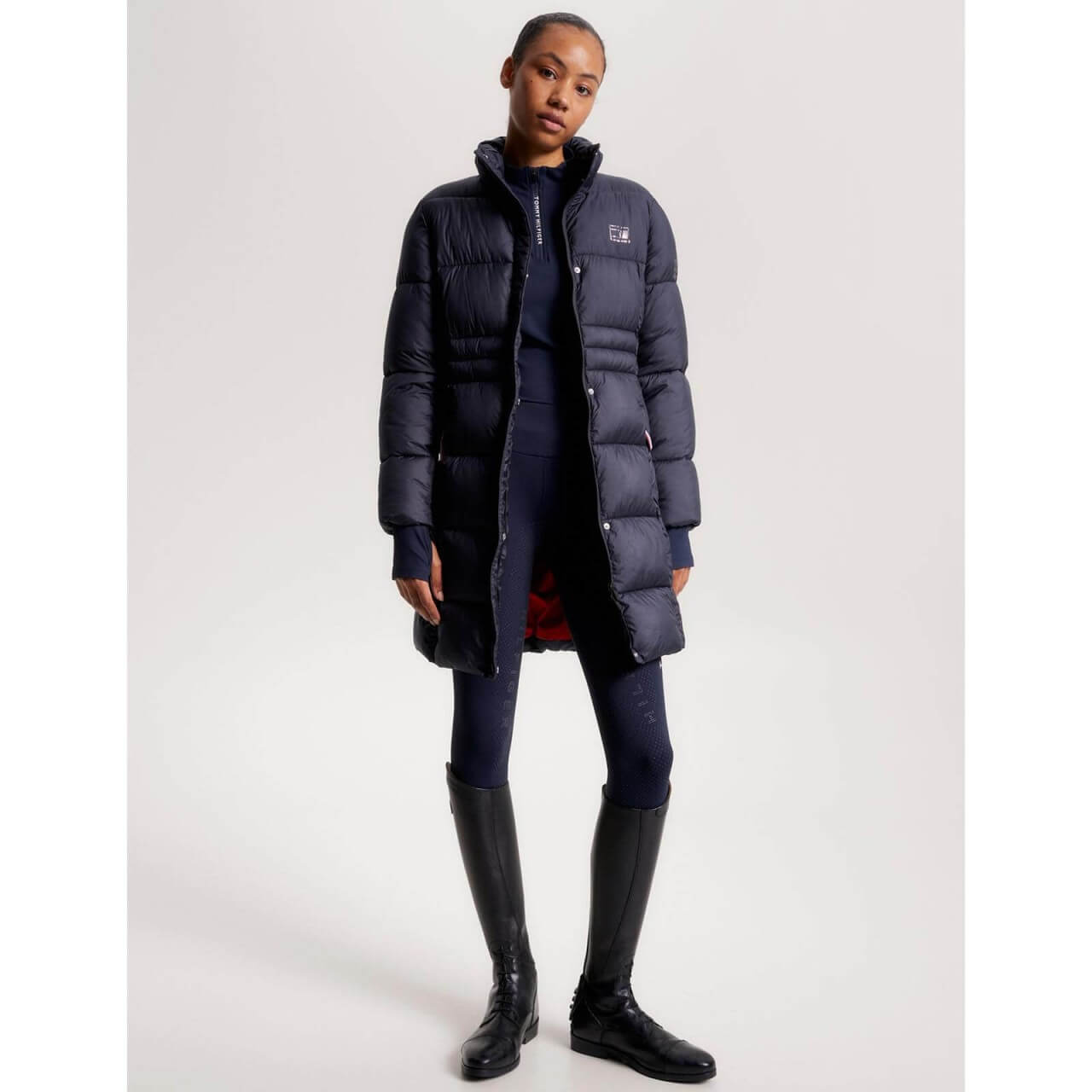 Tommy Hilfiger Equestrian Jacke Damen Long Coach HW 2023 Wintermantel Tommy Hilfiger Equestrian Jacke Damen Long Coach HW 2023 Wintermantel