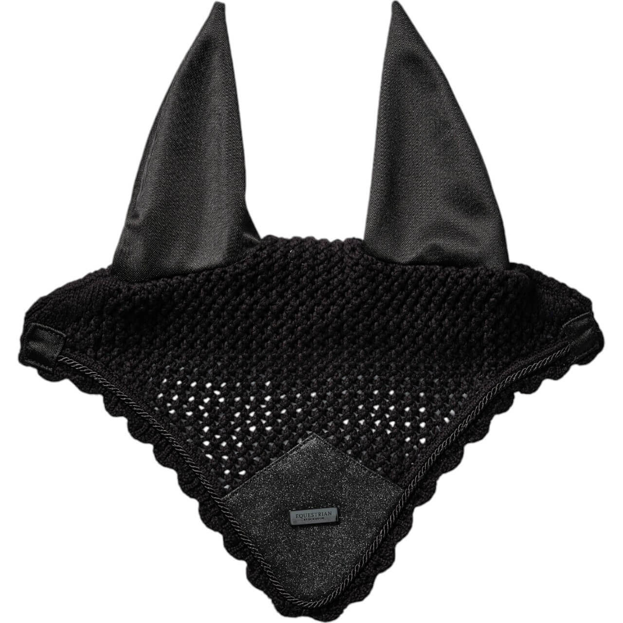 Equestrian Stockholm Fliegenhaube All Black Glimmer Fliegenmütze Equestrian Stockholm Fliegenhaube All Black Glimmer Fliegenmütze