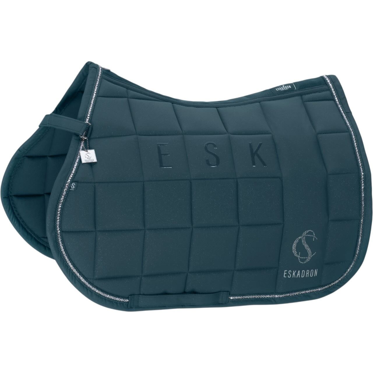 Eskadron Springschabracke Big Square Sparkle Classic Sports FS26 Sattelunterlage Petrol VS | kavalio - für mich und mein Pferd