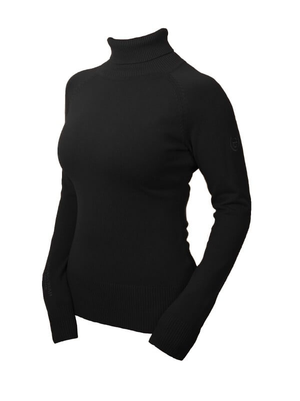 Equestrian Stockholm  Pullover Damen Polo Top Black Edition Rollkragenpullover Equestrian Stockholm  Pullover Damen Polo Top Black Edition Rollkragenpullover