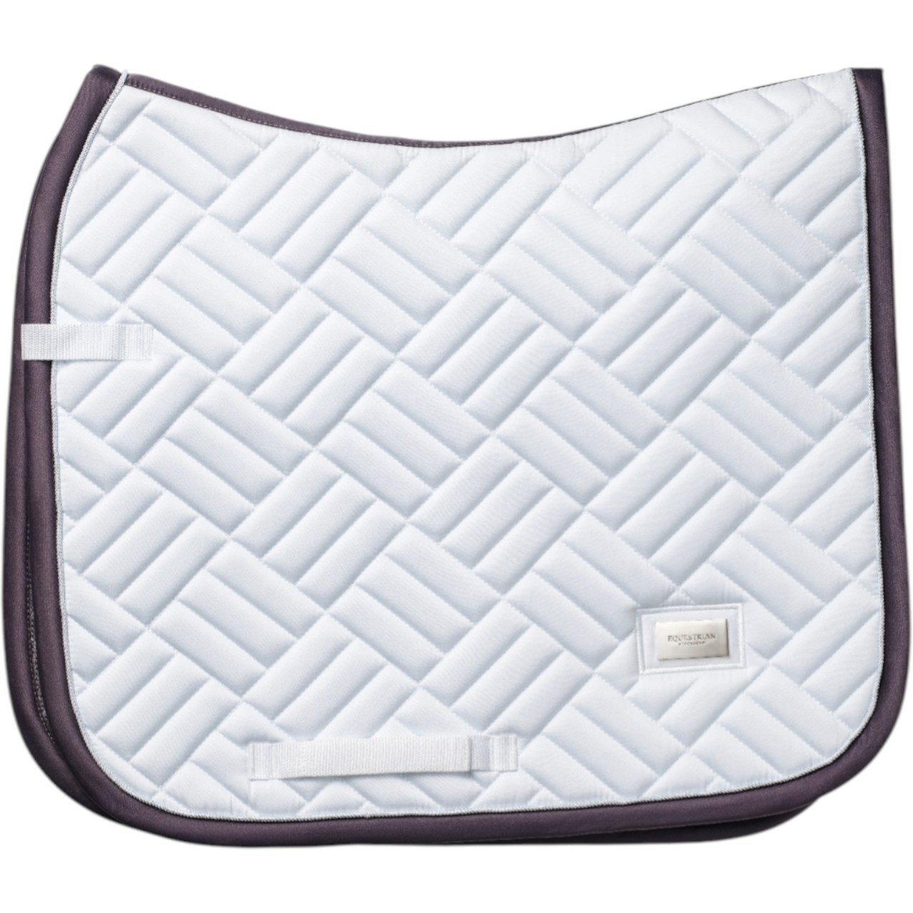 Equestrian Stockholm Dressurschabracke Modern White Dark Violet Schabracke Equestrian Stockholm Dressurschabracke Modern White Dark Violet Schabracke