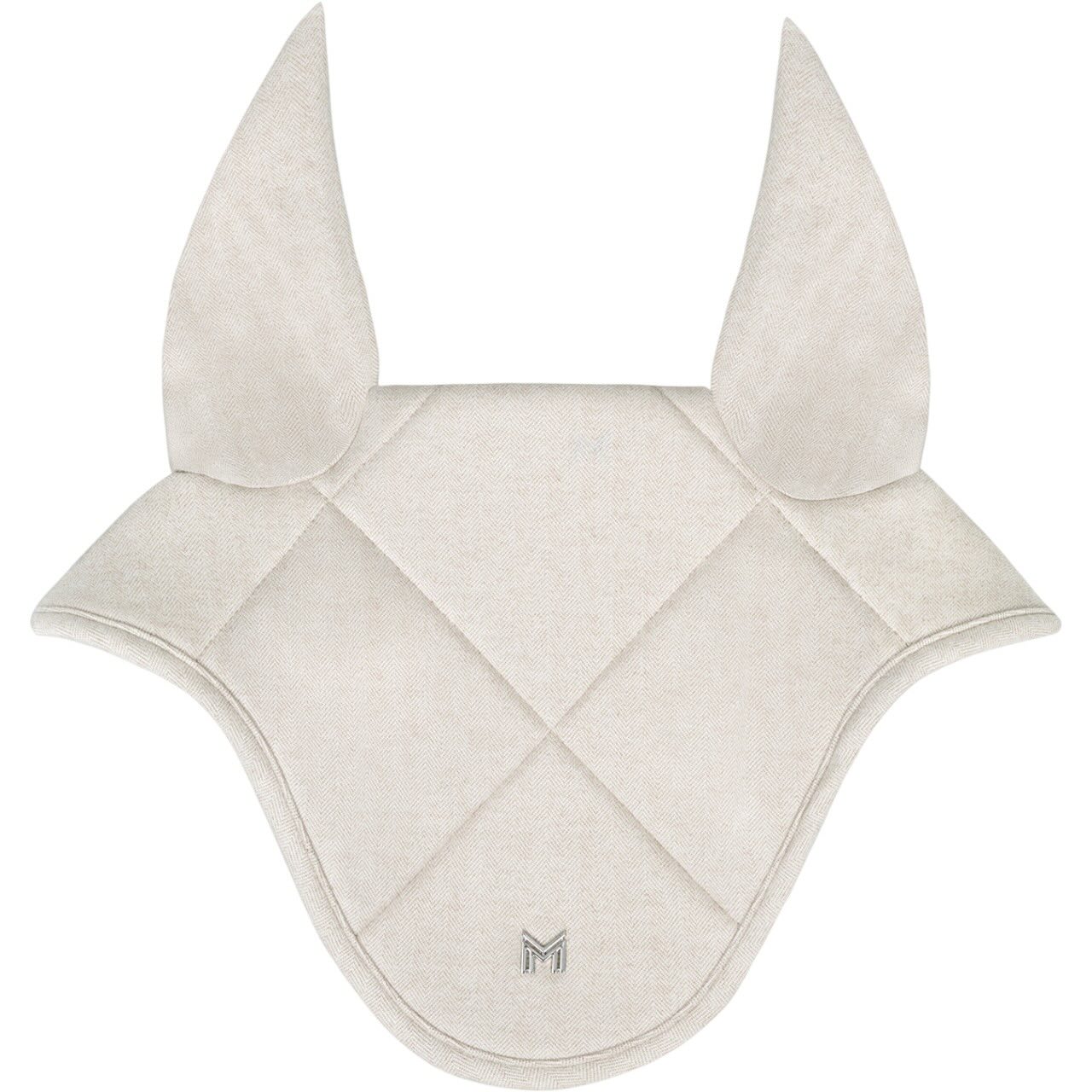 Maximilian Equestrian Fliegenhaube Herringbone Ear Bonnet Fliegenmütze Beige Cob | kavalio - für mich und mein Pferd