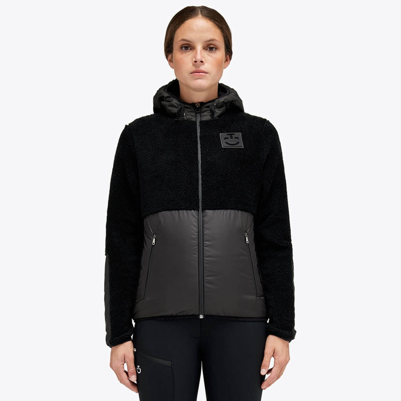 Cavalleria Toscana Sweatjacke Damen CT Academy Nylon/Fleece Hooded Zip Sweater Cavalleria Toscana Sweatjacke Damen CT Academy Nylon/Fleece Hooded Zip Sweater