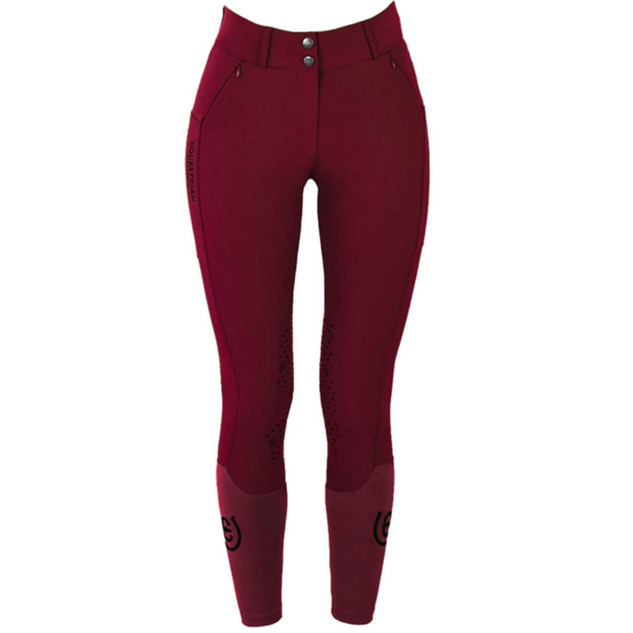 Equestrian Stockholm  Reithose Damen Knie-Grip Jump Elite Bordeaux Kniebesatz Damenreithose Equestrian Stockholm  Reithose Damen Knie-Grip Jump Elite Bordeaux Kniebesatz Damenreithose