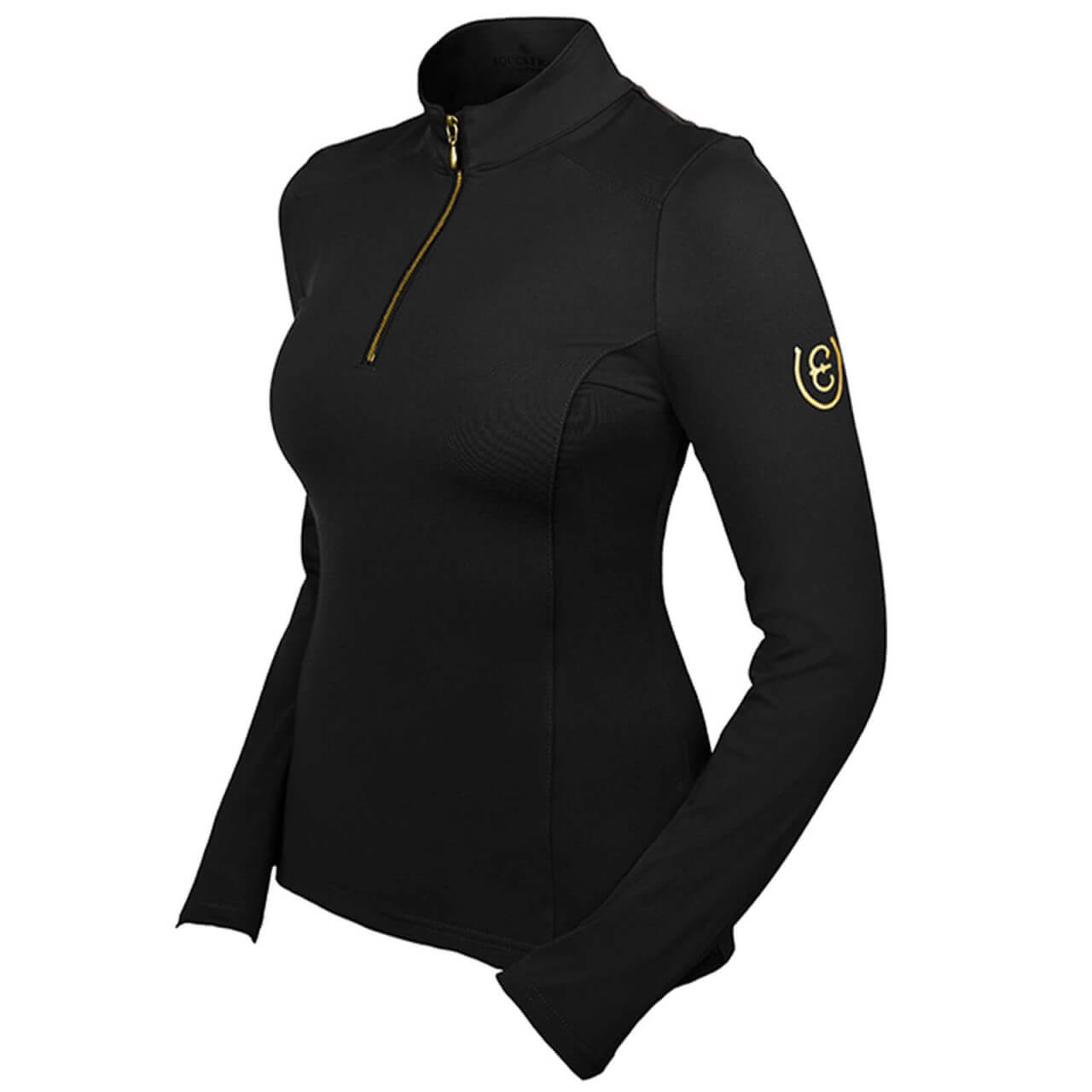 Equestrian Stockholm Baselayer Damen Vision Top Black Gold Langarmshirt Equestrian Stockholm Baselayer Damen Vision Top Black Gold Langarmshirt