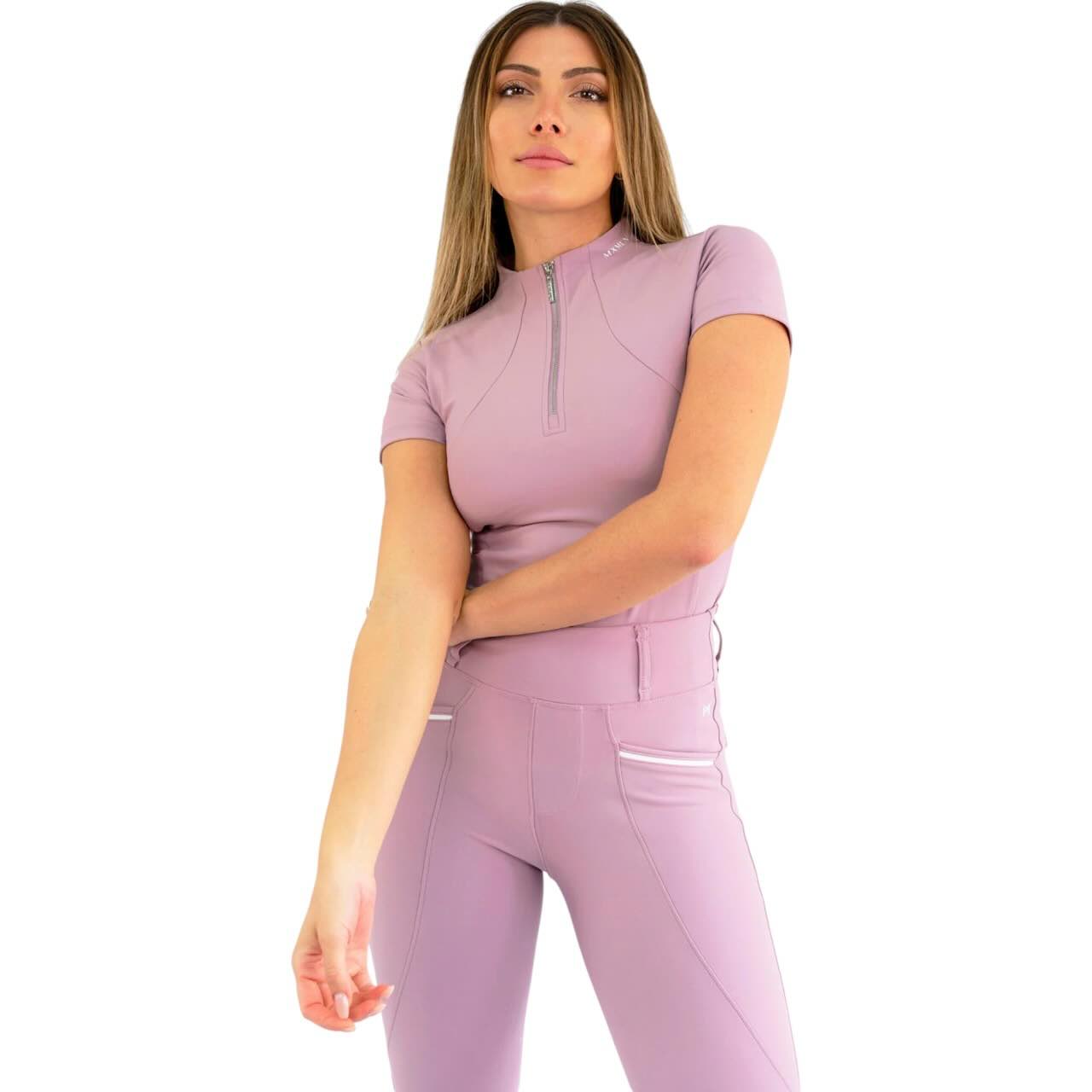 Maximilian Equestrian Base Layer Damen Short Sleeve Funktionsshirt Mauve M | kavalio - für mich und mein Pferd