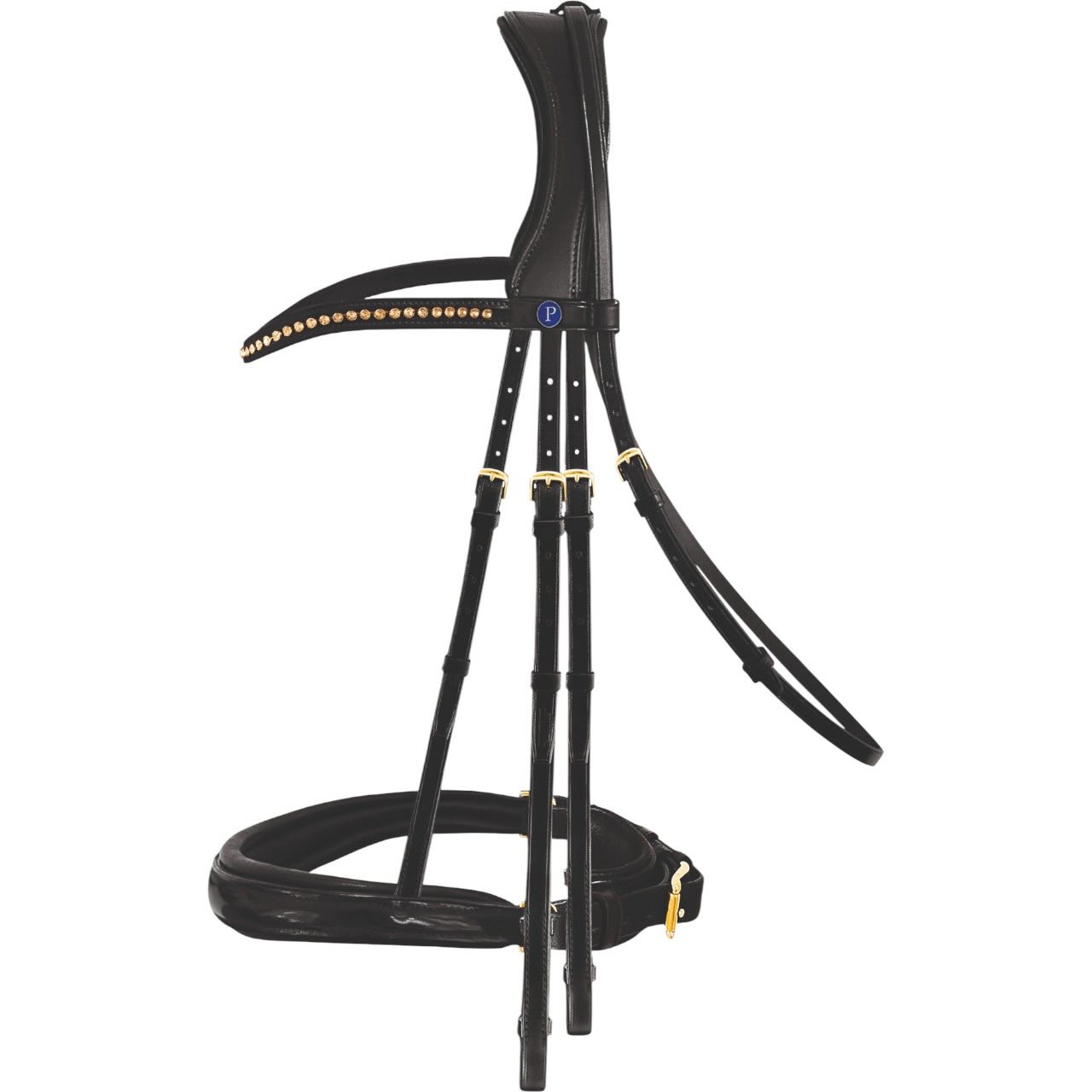 Passier Kandare PASSIERBLU Dream Kandarenzaum Schwarz/Messing Warmblut | kavalio - für mich und mein Pferd