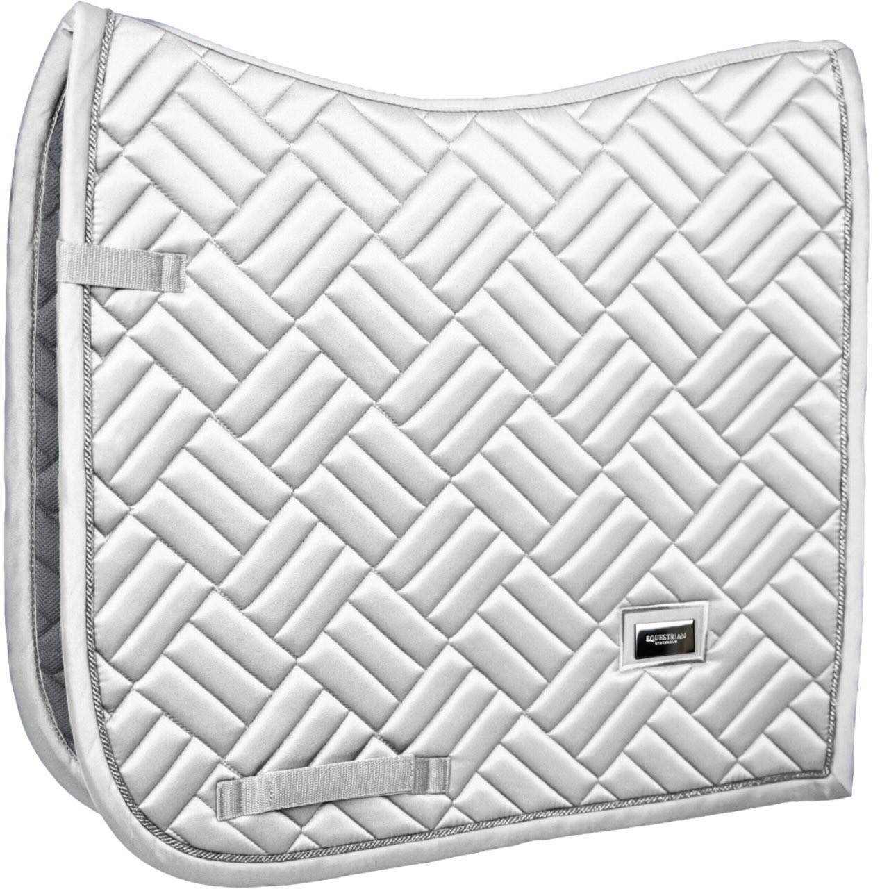 Equestrian Stockholm Springschabracke Modern White Perfection Silver Schabracke Equestrian Stockholm Springschabracke Modern White Perfection Silver Schabracke