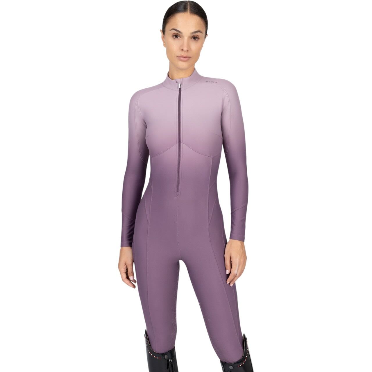 Maximilian Equestrian Jumpsuit Damen Full-Grip Ombré Riding Overall Plum S | kavalio - für mich und mein Pferd