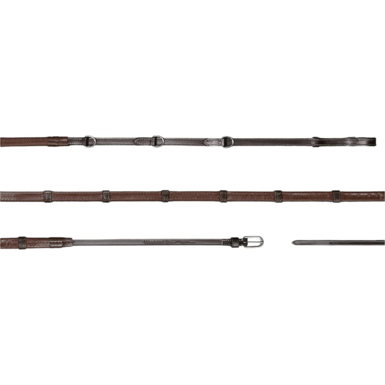 Dy´on Gummizügel Howlett mit 3D-Ringen und 7 Lederstegen Zügel Dy´on Gummizügel Howlett mit 3D-Ringen und 7 Lederstegen Zügel