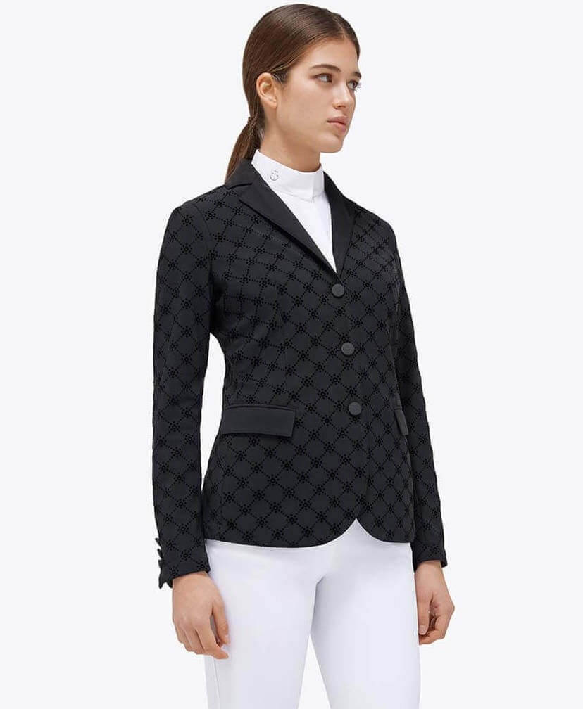 Cavalleria Toscana Turnierjacket Damen CT Mini Orbit Flock Competition Riding Jacket HW 2023 Cavalleria Toscana Turnierjacket Damen CT Mini Orbit Flock Competition Riding Jacket HW 2023