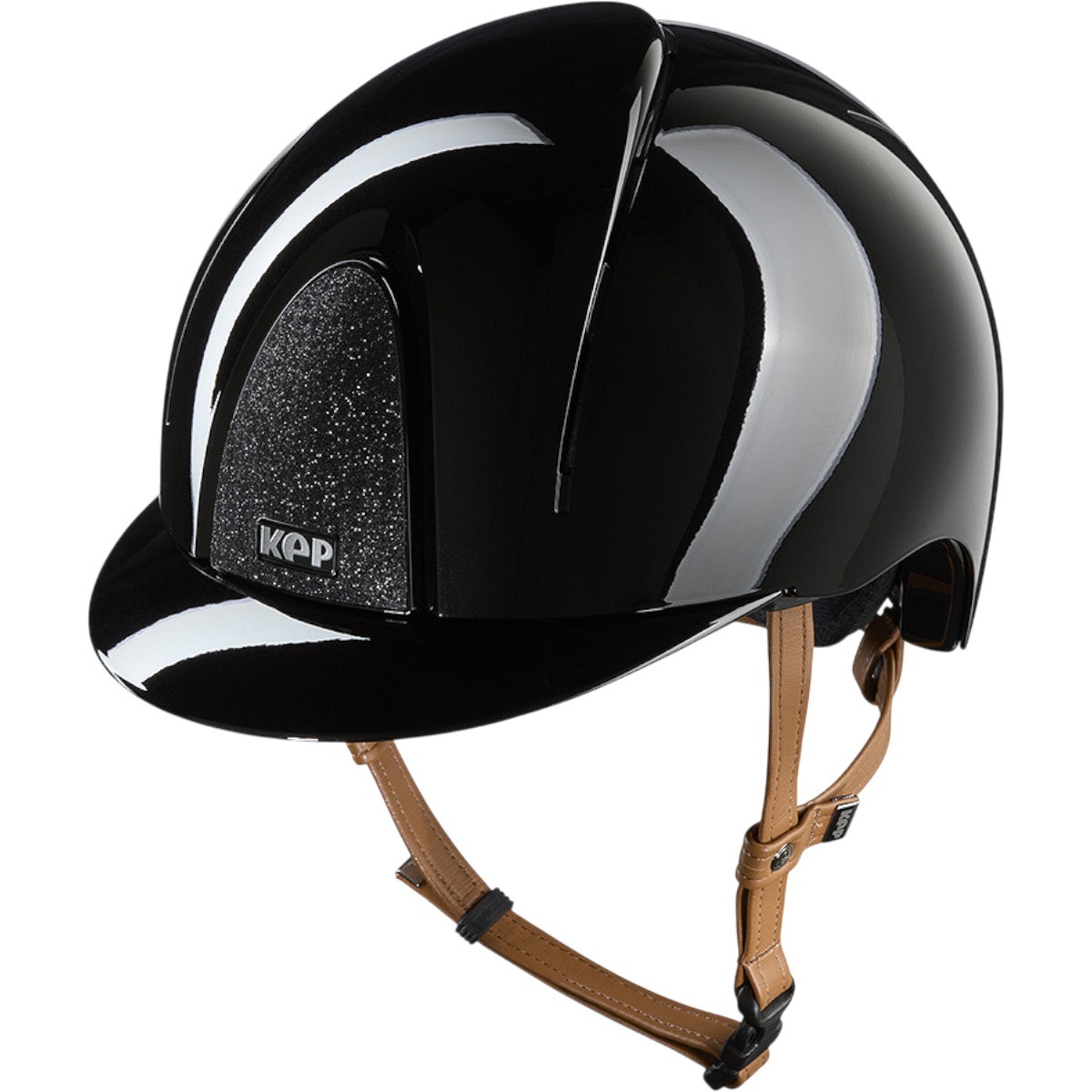 KEP Reithelm Smart Nova Metallpolitur Star Black mit Beigen Kinnriemen KEP Reithelm Smart Nova Metallpolitur Star Black mit Beigen Kinnriemen