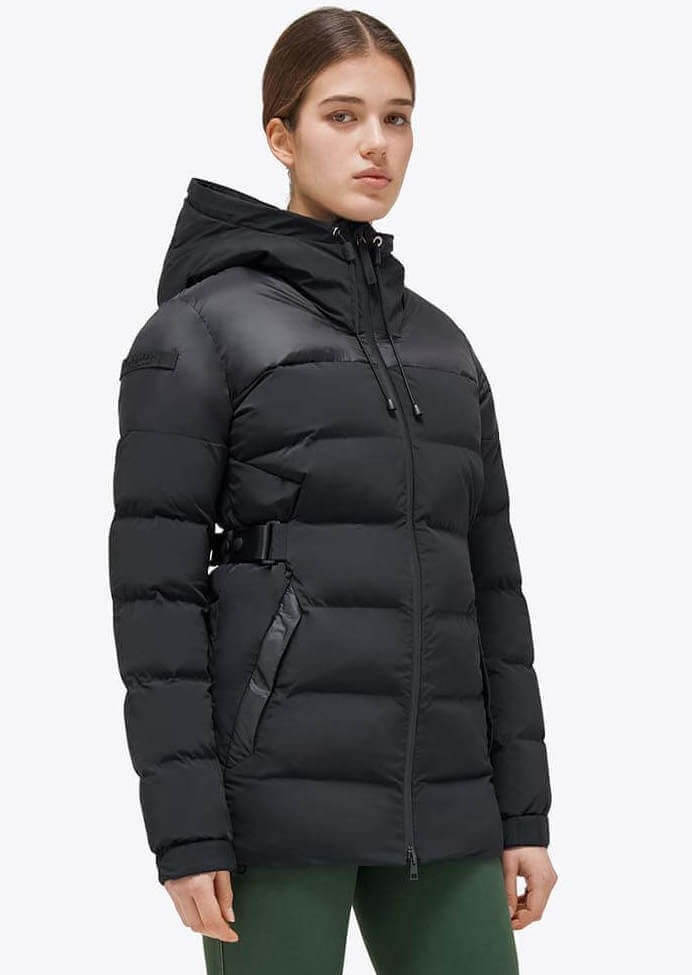 Cavalleria Toscana Jacke Damen CT Long Hooded Nylon Puffer Jacket w/ Belt HW 2023 Cavalleria Toscana Jacke Damen CT Long Hooded Nylon Puffer Jacket w/ Belt HW 2023