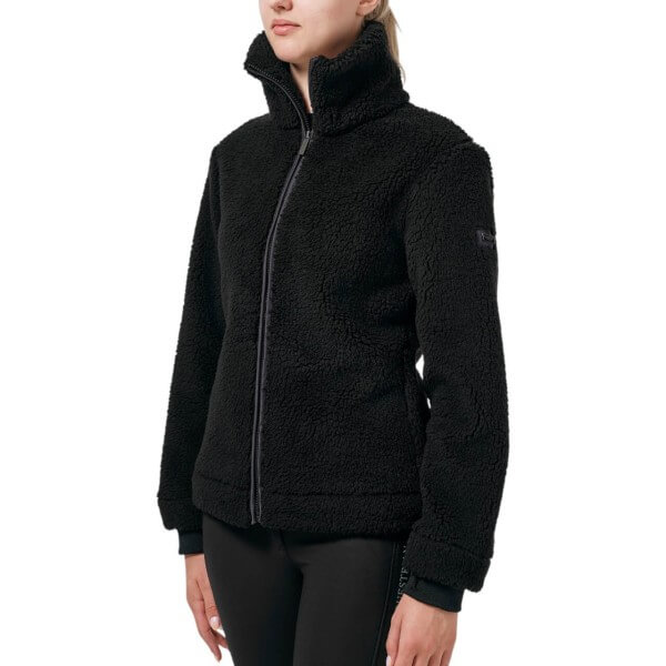 Jacke Damen Teddy Fleece Jacket Black Dark Ocean Jacke Damen Teddy Fleece Jacket Black Dark Ocean
