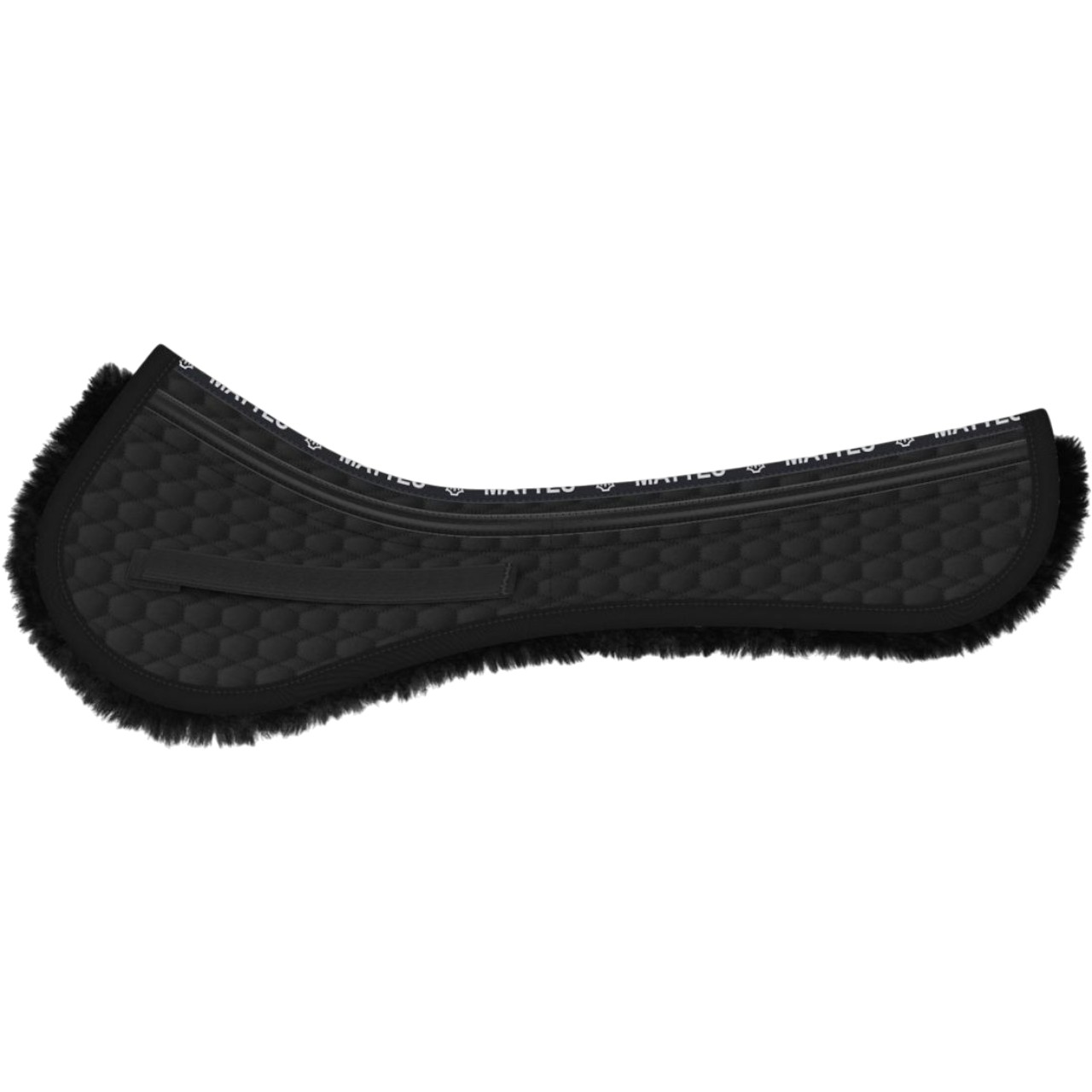 Mattes Sattelkissen Dressur Correction mit Lammfell im Sitzbereich Spinefree EWWA Sattelpad Schwarz/Schwarz L | kavalio - für mich und mein Pferd