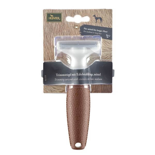 Hunter Striegel Trimmstriegel Spa mit Edelstahlklinge Hunter Striegel Trimmstriegel Spa mit Edelstahlklinge