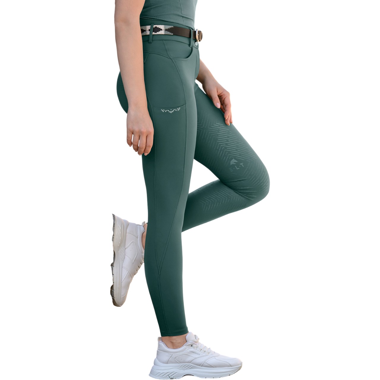 E.L.T Reithose Damen Full-Grip Comfort Ride Glam HW 2025 Damenreithose Piniengrün 36 | kavalio - für mich und mein Pferd