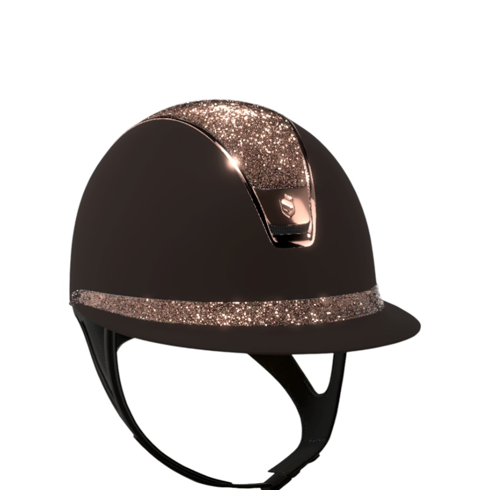 Samshield Reithelm Miss Shield 2.0 Crystal Fabric Swarovski Rosegold/ Pink Gold L | kavalio - für mich und mein Pferd