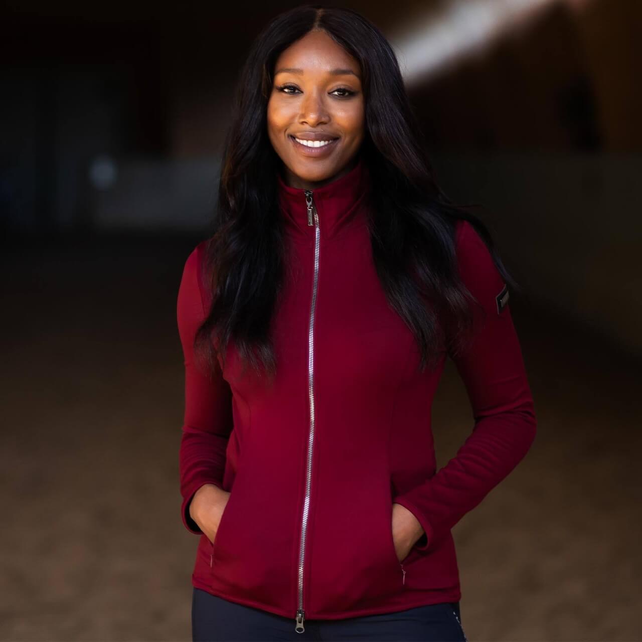 Equestrian Stockholm Jacke Damen Explorer Jacket Bordeaux Trainingsjacke Sweatjacke Equestrian Stockholm Jacke Damen Explorer Jacket Bordeaux Trainingsjacke Sweatjacke