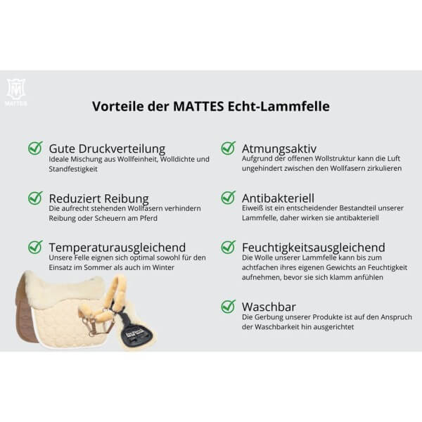Sattelkissen Lammfell mit Correction®-System Sattelpad