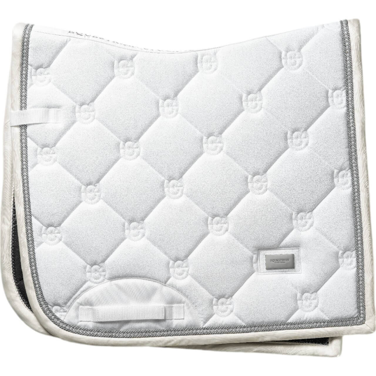 Equestrian Stockholm Dressurschabracke Timeless White Glimmer Dressur Schabracke Equestrian Stockholm Dressurschabracke Timeless White Glimmer Dressur Schabracke