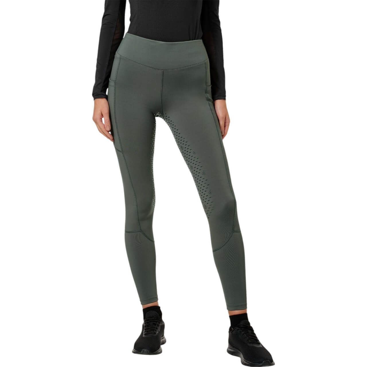 Equestrian Stockholm Reitleggings Damen Full-Grip Avenue Green Reithose Equestrian Stockholm Reitleggings Damen Full-Grip Avenue Green Reithose