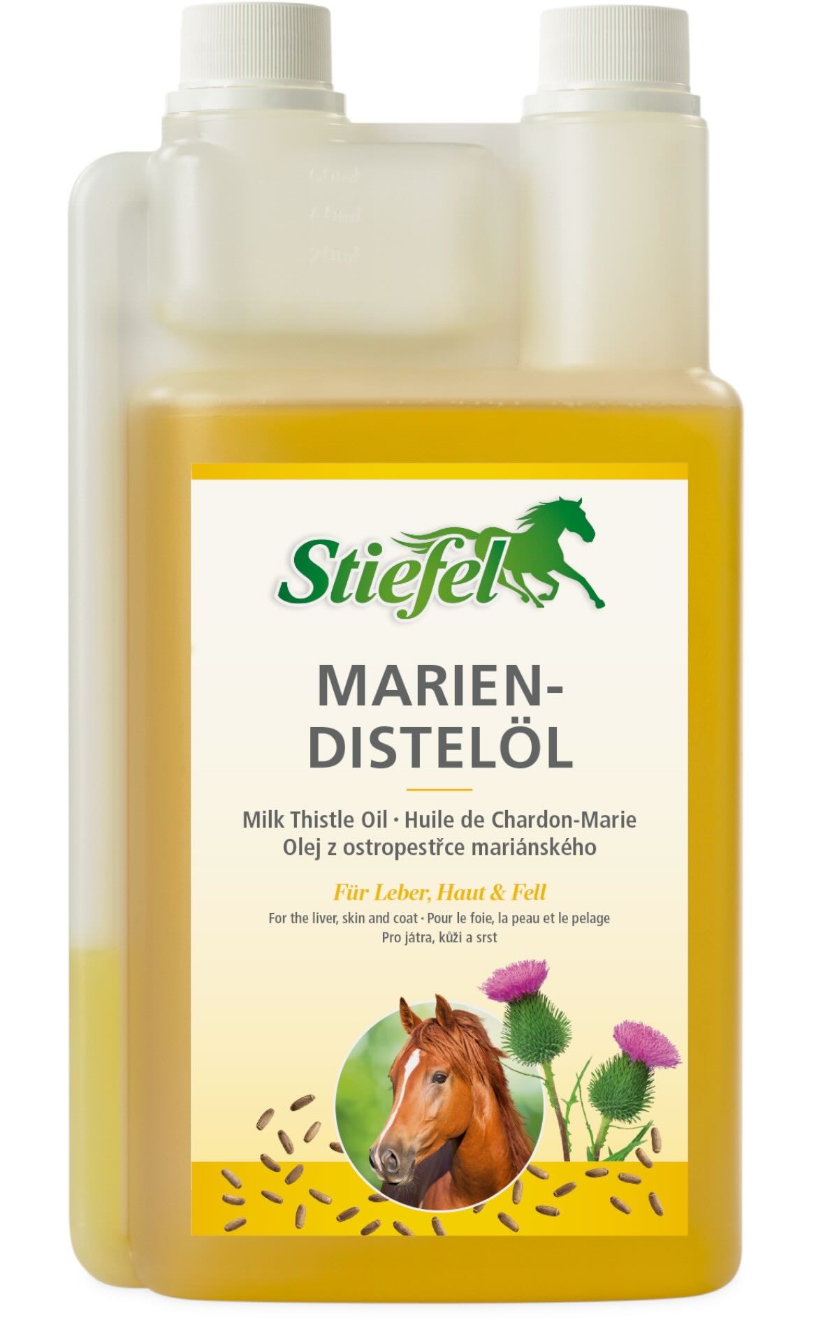Stiefel Mariendistelöl Zusatzfutter Ergänzungsfuttermittel | kavalio - für mich und mein Pferd