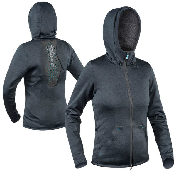 Hoody Shirt Damen Full Zip mit Rückenprotektor Hoody Shirt Damen Full Zip mit Rückenprotektor