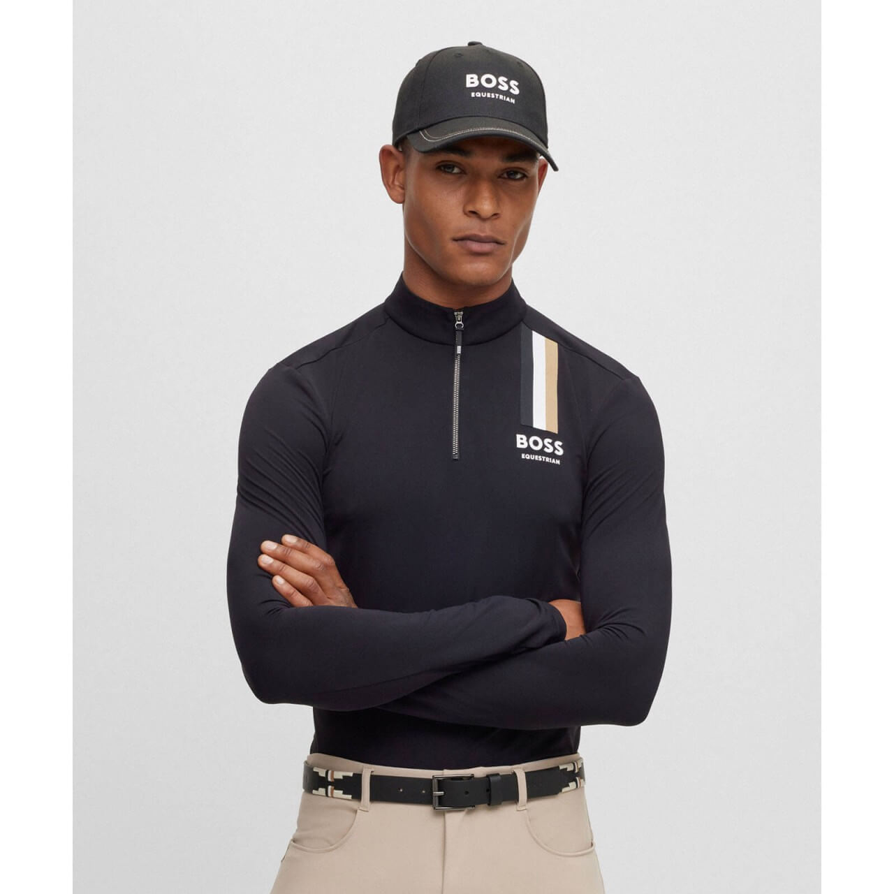 Boss Equestrian Funktionsshirt Herren Ethan Signature Stripe HW 2023 Trainingsshirt Boss Equestrian Funktionsshirt Herren Ethan Signature Stripe HW 2023 Trainingsshirt