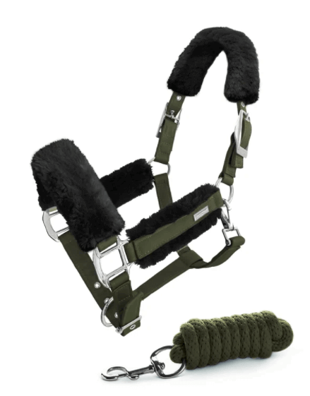 Equestrian Stockholm  Halfter & Führstrick Deep Olivine Equestrian Stockholm  Halfter & Führstrick Deep Olivine