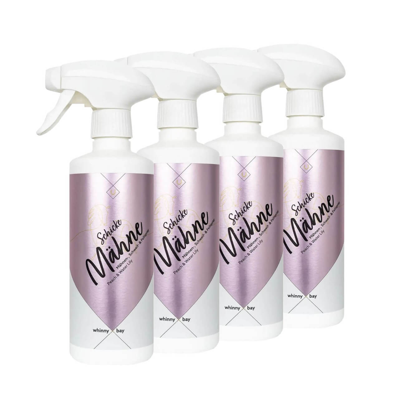 whinny X bay Mähnenspray Schicke Mähne Peach & Water Lily Glanzspray Schweifspray 3+1 whinny X bay Mähnenspray Schicke Mähne Peach & Water Lily Glanzspray Schweifspray 3+1