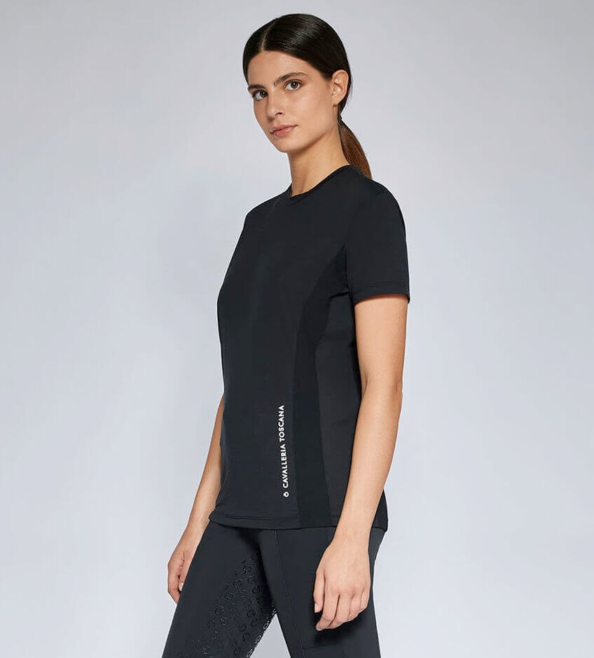 Cavalleria Toscana Shirt Damen CT Jersey Mesh T-Shirt FS 2024 Funktionsshirt Cavalleria Toscana Shirt Damen CT Jersey Mesh T-Shirt FS 2024 Funktionsshirt