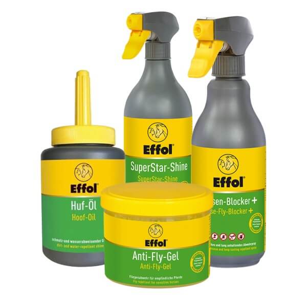 Pflege Set im Vorteilspaket - Mähnenspray, Huföl & Fliegenschutz Pflege Set im Vorteilspaket - Mähnenspray, Huföl & Fliegenschutz