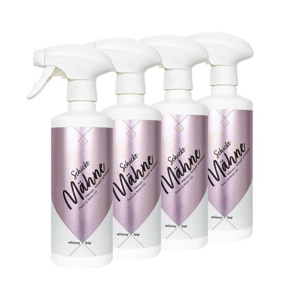 Mähnenspray Schicke Mähne Peach & Water Lily Glanzspray Schweifspray 3+1 Mähnenspray Schicke Mähne Peach & Water Lily Glanzspray Schweifspray 3+1