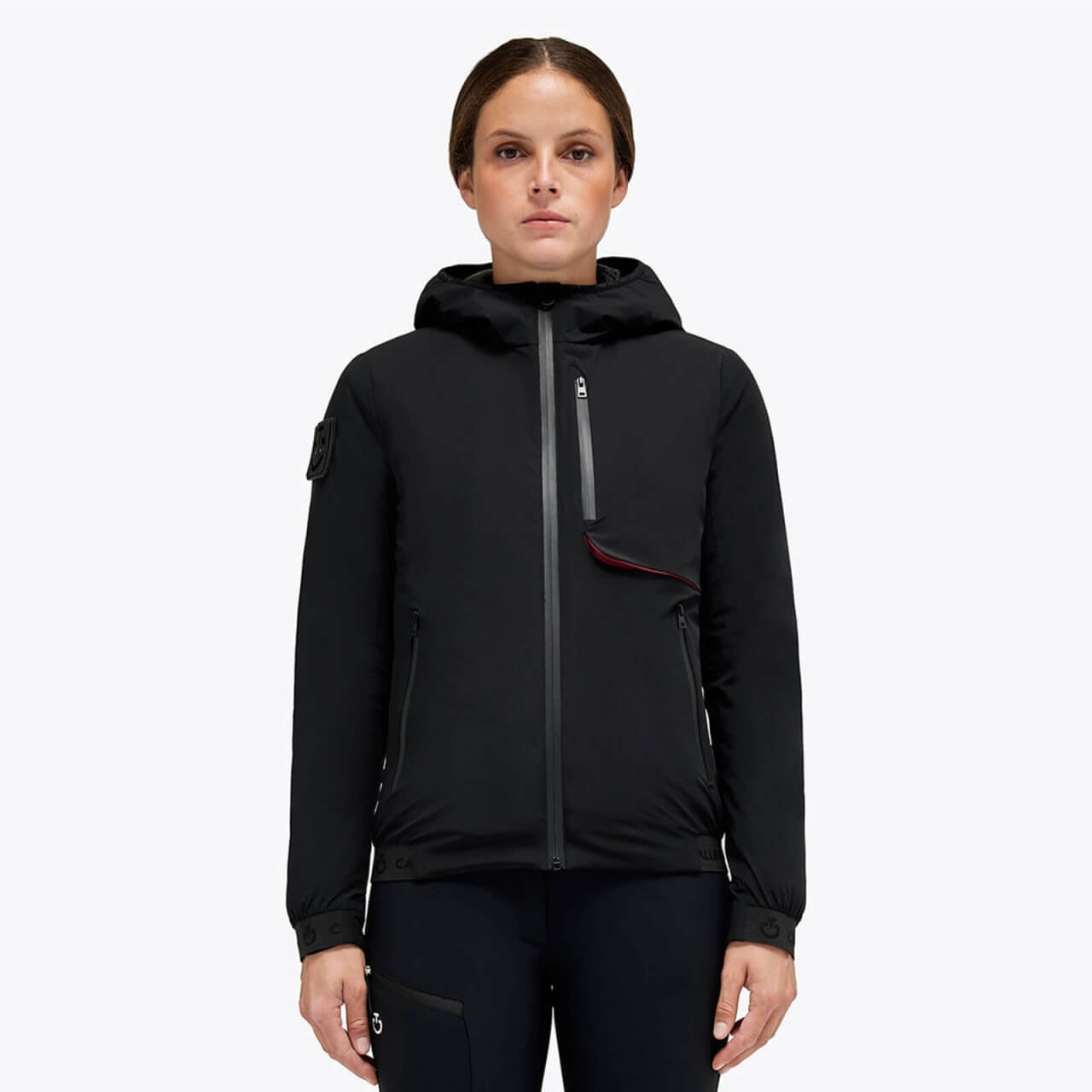 Cavalleria Toscana Jacke Damen CT Academy Padded Nylon Stretch Hooded Zip Bomber Cavalleria Toscana Jacke Damen CT Academy Padded Nylon Stretch Hooded Zip Bomber