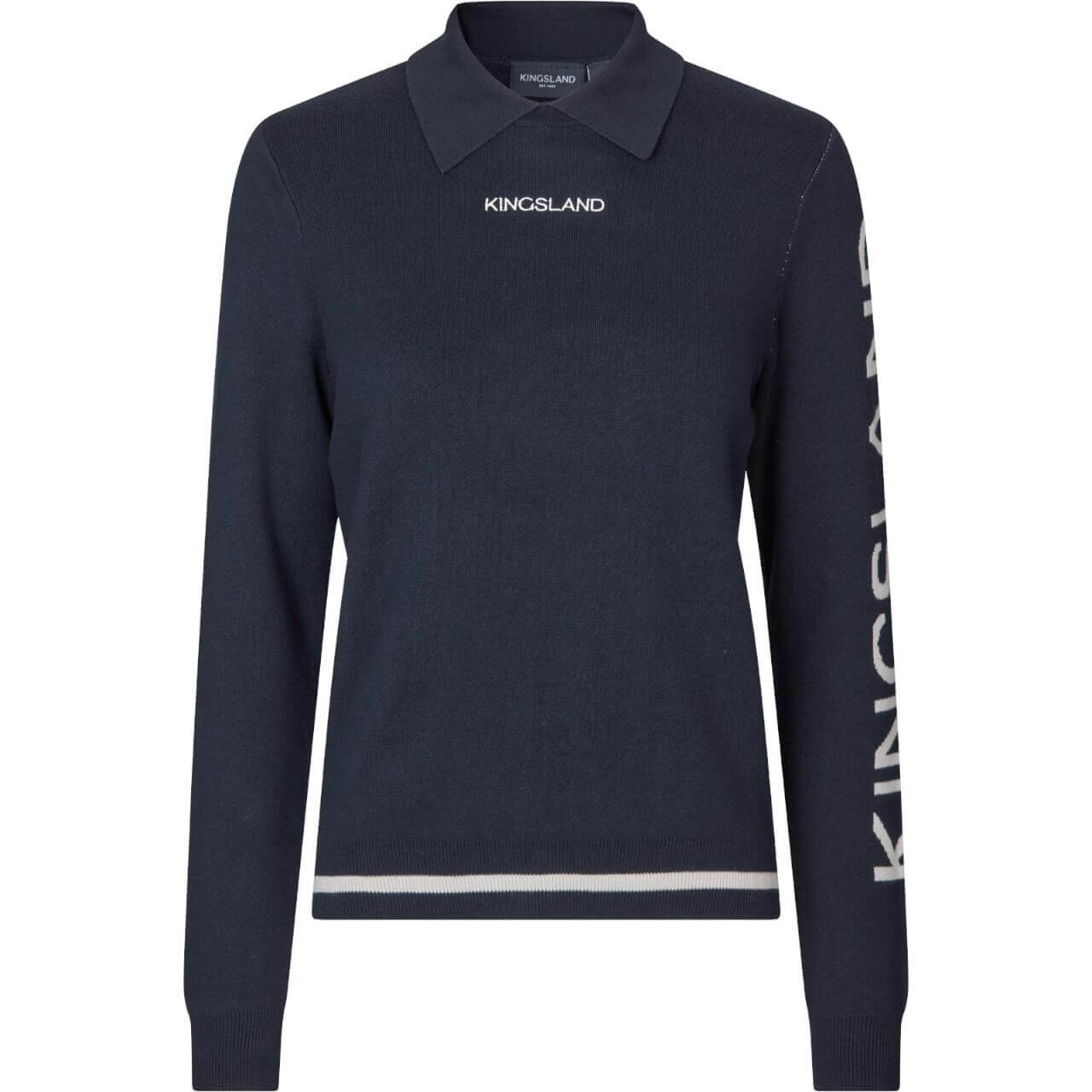 Kingsland Poloshirt Damen Langarm Knitted KLNalin FS25 Langarmshirt Kingsland Poloshirt Damen Langarm Knitted KLNalin FS25 Langarmshirt