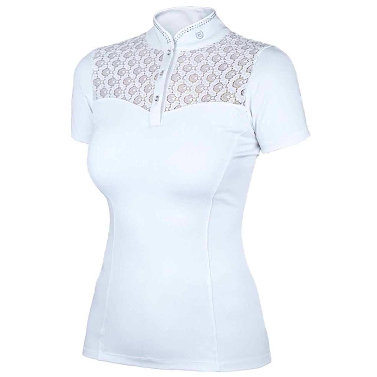 Equestrian Stockholm Turniershirt Damen Crystal Champion White FS 2024 Damenturniershirt Equestrian Stockholm Turniershirt Damen Crystal Champion White FS 2024 Damenturniershirt