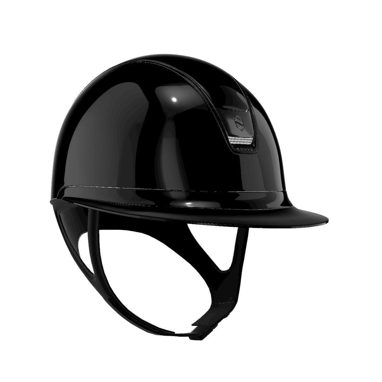 Samshield Reithelm Miss Shield 2.0 Black SG Top + Frontal Band Shadowglossy Trim + Blason Black Chrome 5SW Samshield Reithelm Miss Shield 2.0 Black SG Top + Frontal Band Shadowglossy Trim + Blason Black Chrome 5SW