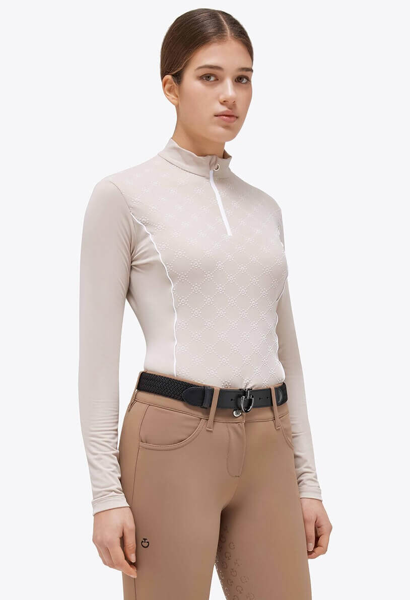 Cavalleria Toscana Trainingsshirt Damen Lightweight Jersey HW23 Cavalleria Toscana Trainingsshirt Damen Lightweight Jersey HW23