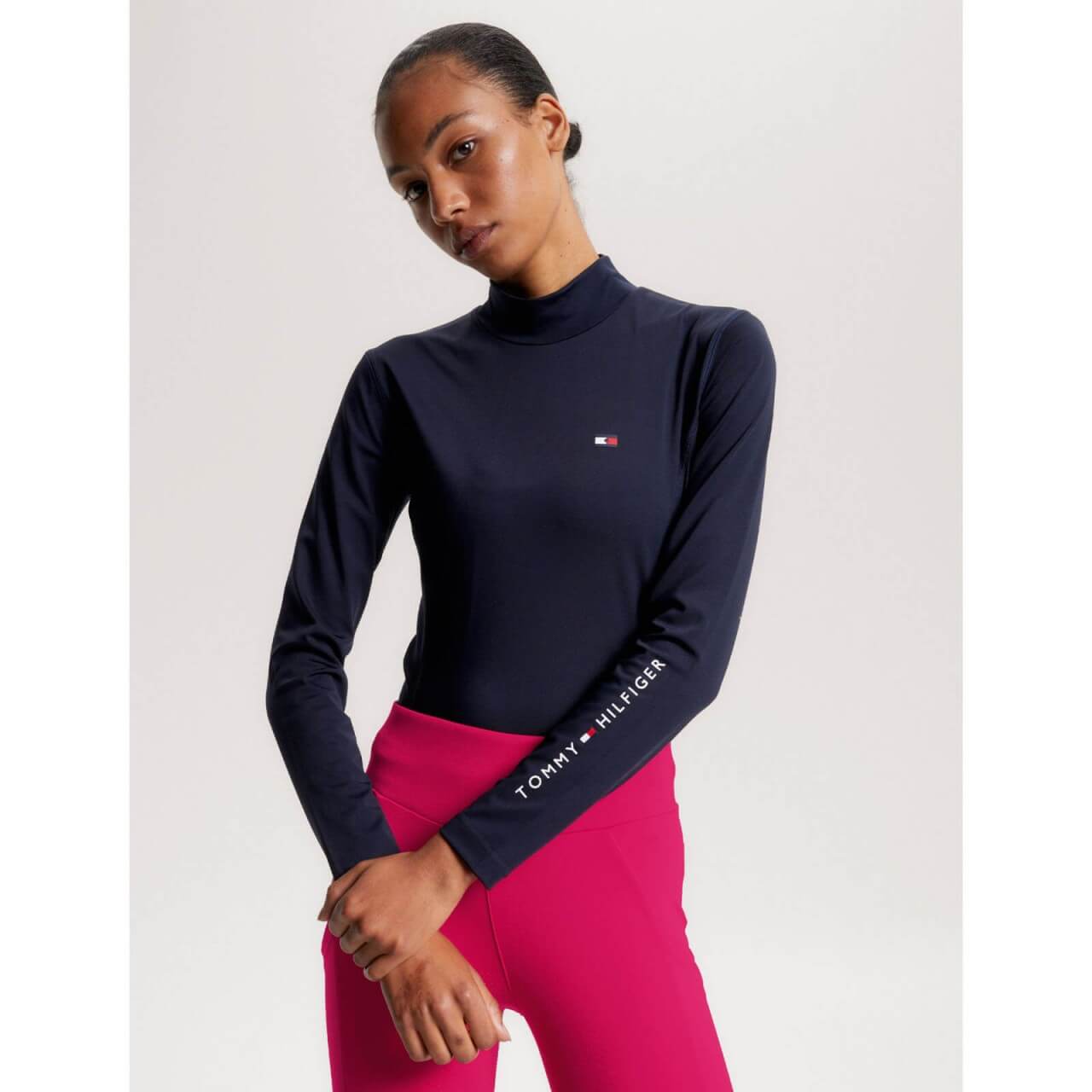 Tommy Hilfiger Equestrian Rollkragenshirt Damen Langarm-Shirt mit Stehkragen HW 2024 Baselayer Tommy Hilfiger Equestrian Rollkragenshirt Damen Langarm-Shirt mit Stehkragen HW 2024 Baselayer