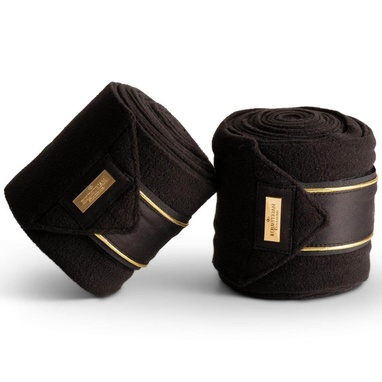 Equestrian Stockholm Fleece Bandagen Black Gold Equestrian Stockholm Fleece Bandagen Black Gold