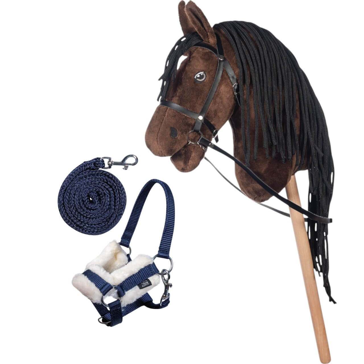 HKM Kids Hobby Horse Starterset - Steckenpferd Braun mit Trense, Halfter & Strick HKM Kids Hobby Horse Starterset - Steckenpferd Braun mit Trense, Halfter & Strick