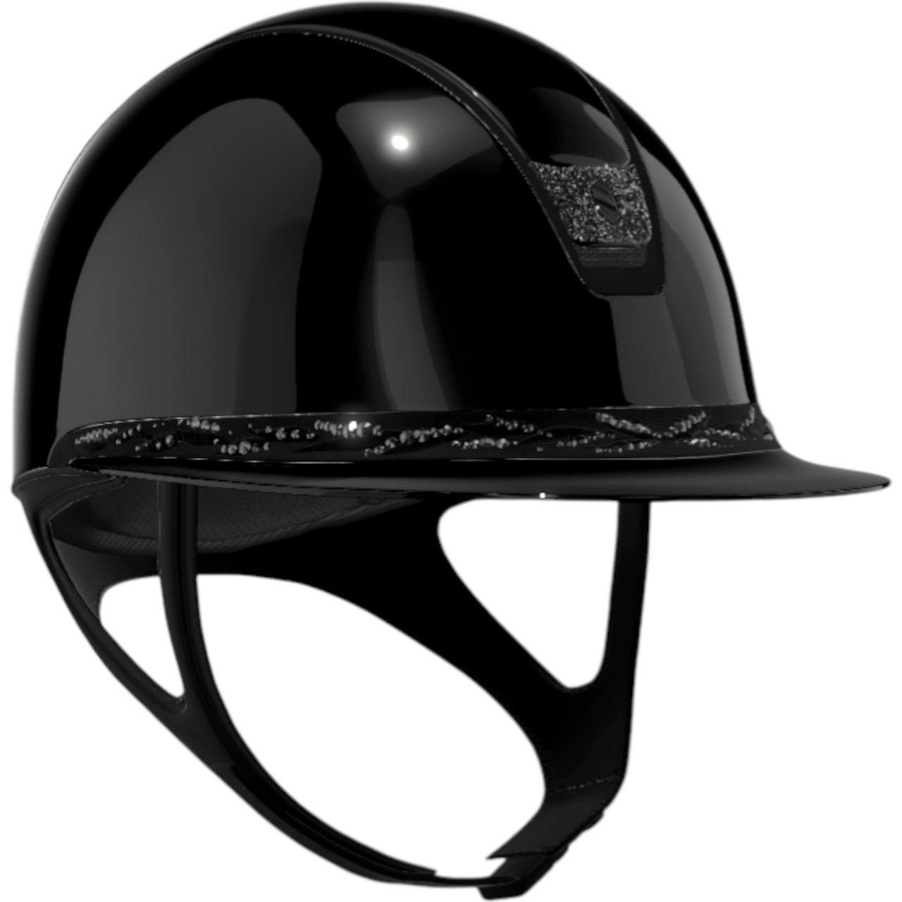 Samshield Reithelm Miss Shield 2.0 Shadowglossy | Flower Swarovski / Matt Black | Crystal Fabric Black Samshield Reithelm Miss Shield 2.0 Shadowglossy | Flower Swarovski / Matt Black | Crystal Fabric Black